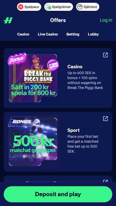 Hajper Casino Mobile Promotions