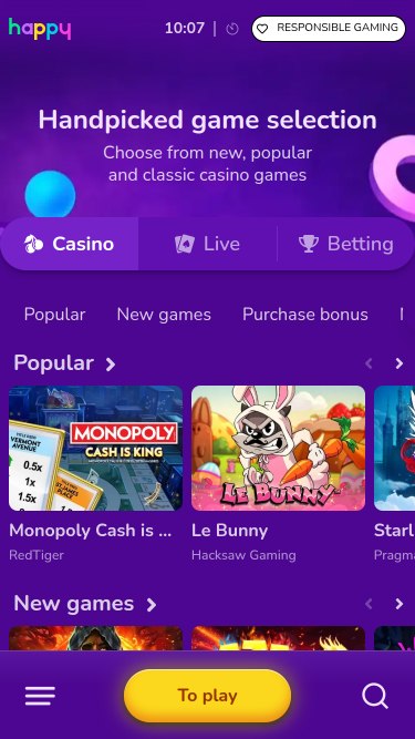 Happy Casino Mobile Games