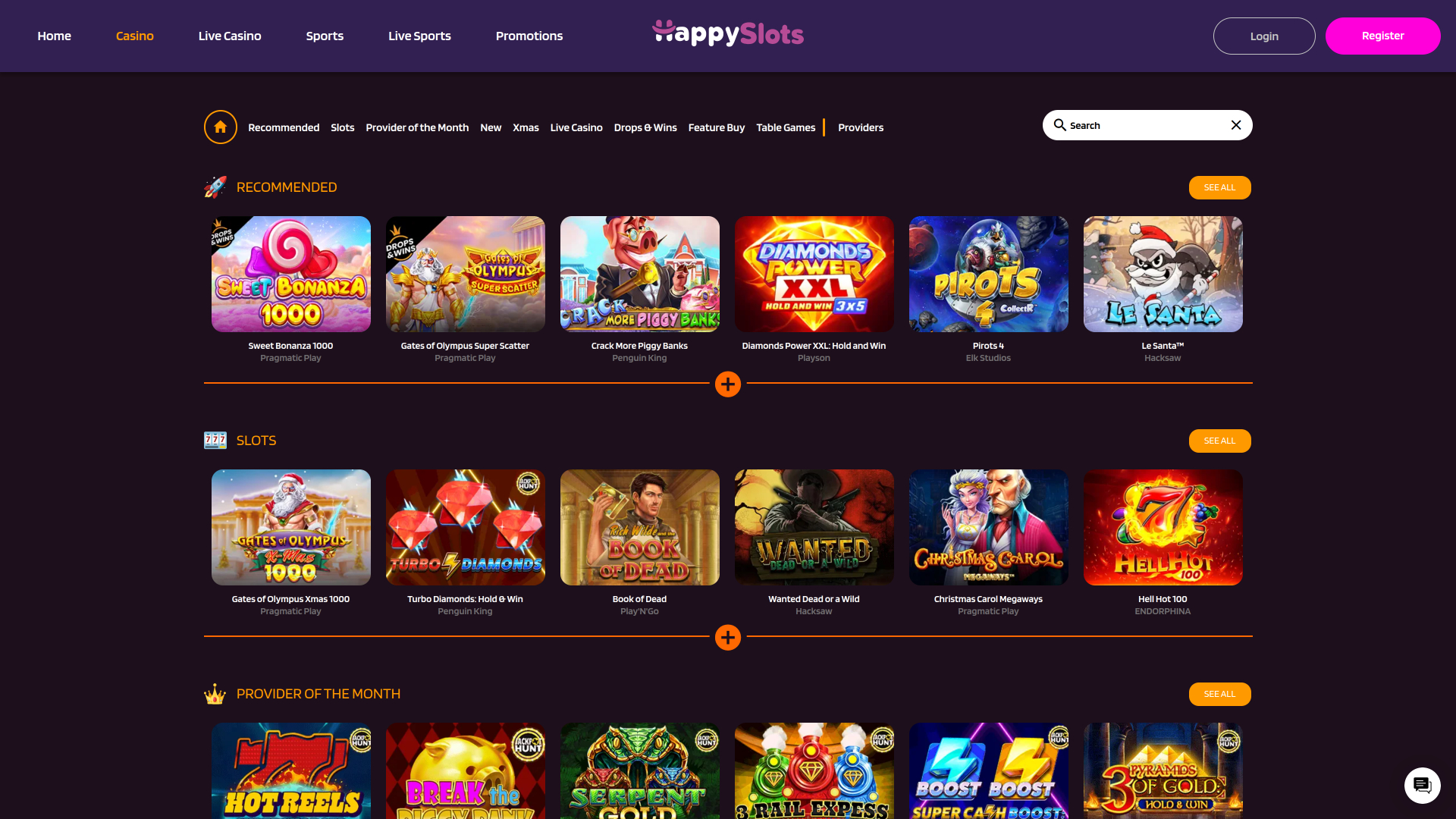 Jeux de casino Happy Slots pour ordinateur