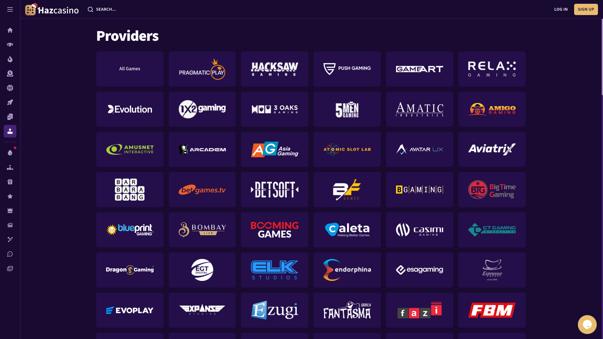 Développeurs du jeu de casino Haz pour ordinateur