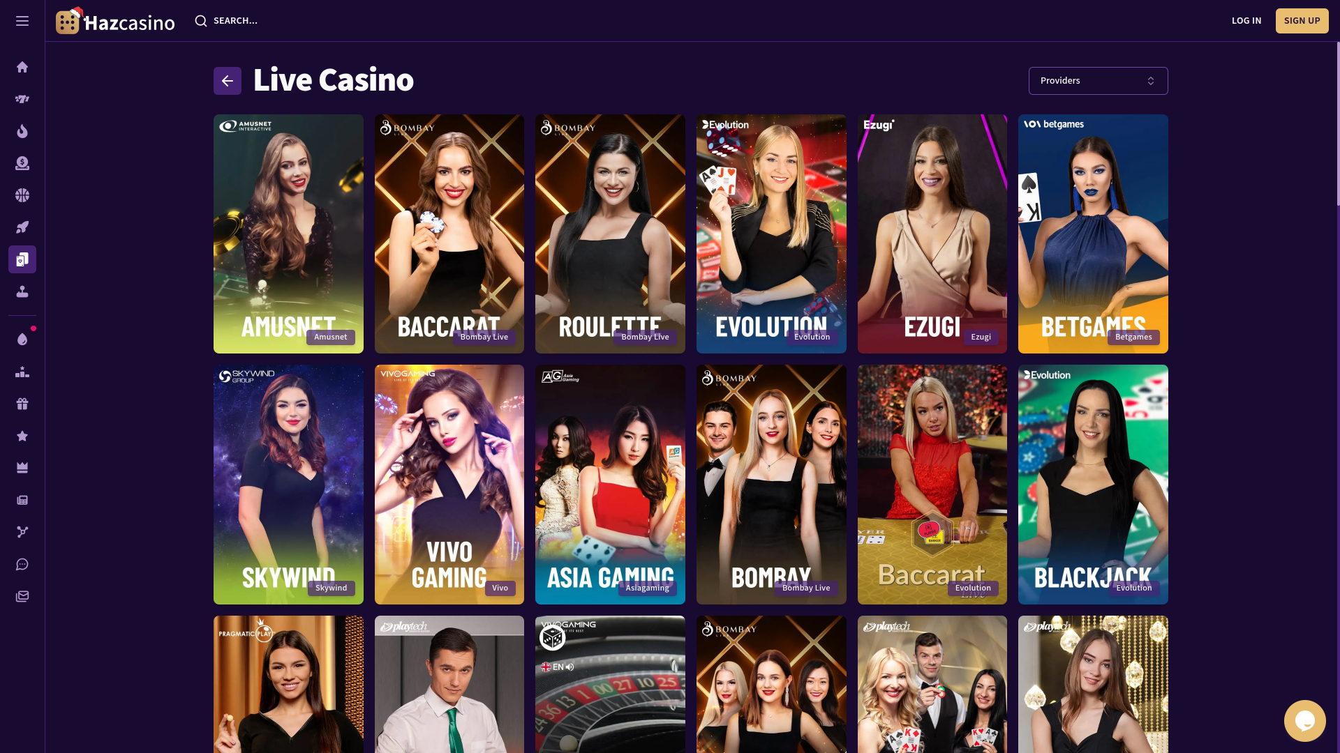 Casino Haz avec croupier en direct sur ordinateur