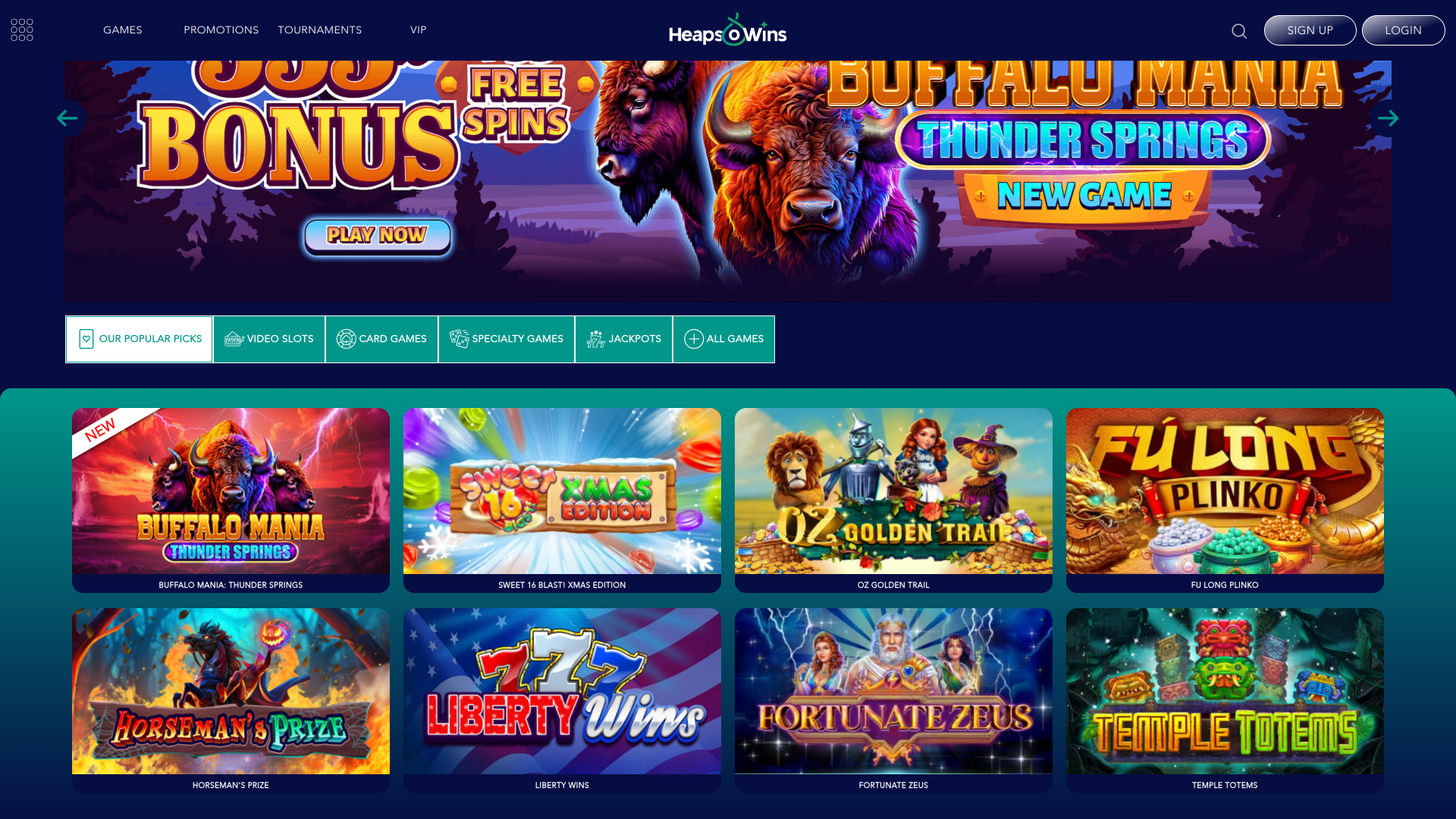 Heaps O Wins Casino Desktop Games
