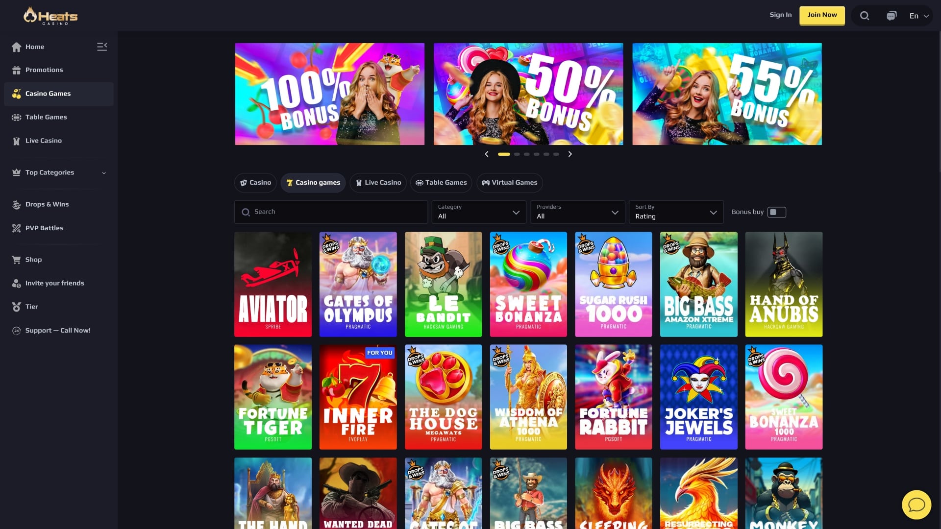 Heats Casino Jeux Bureau