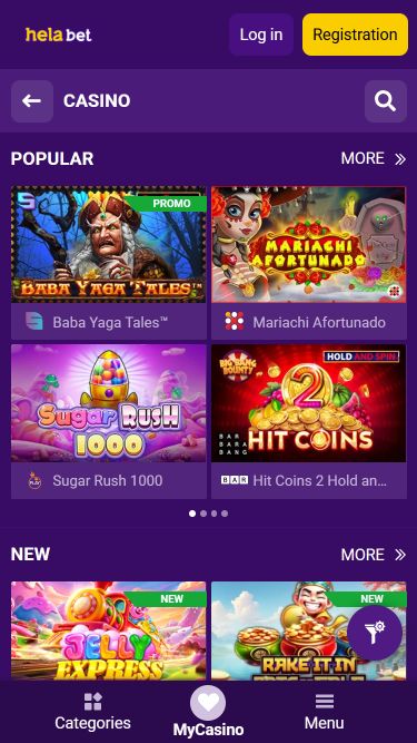 Développeurs de jeux mobiles Helabet Casino