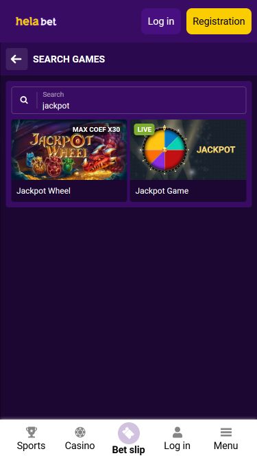 Jackpot mobile du casino Helabet