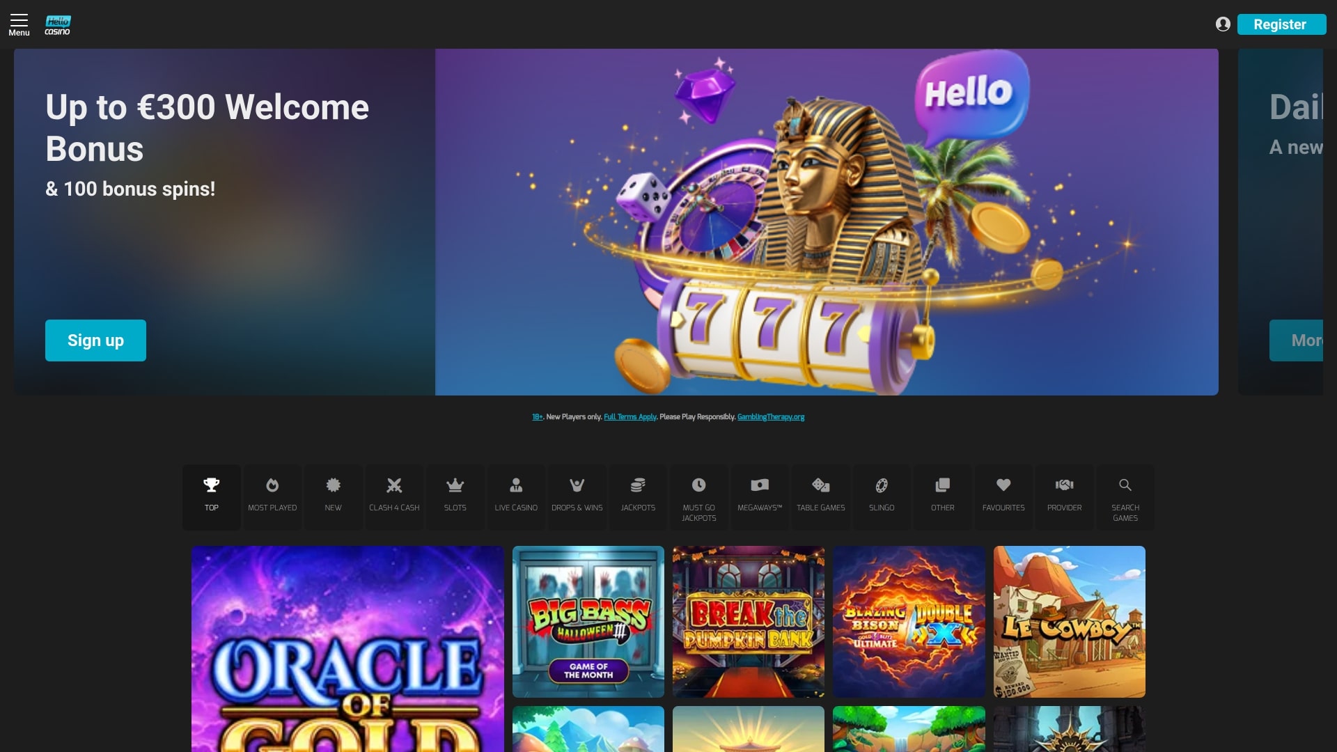 Giochi di Hello Casino Desktop