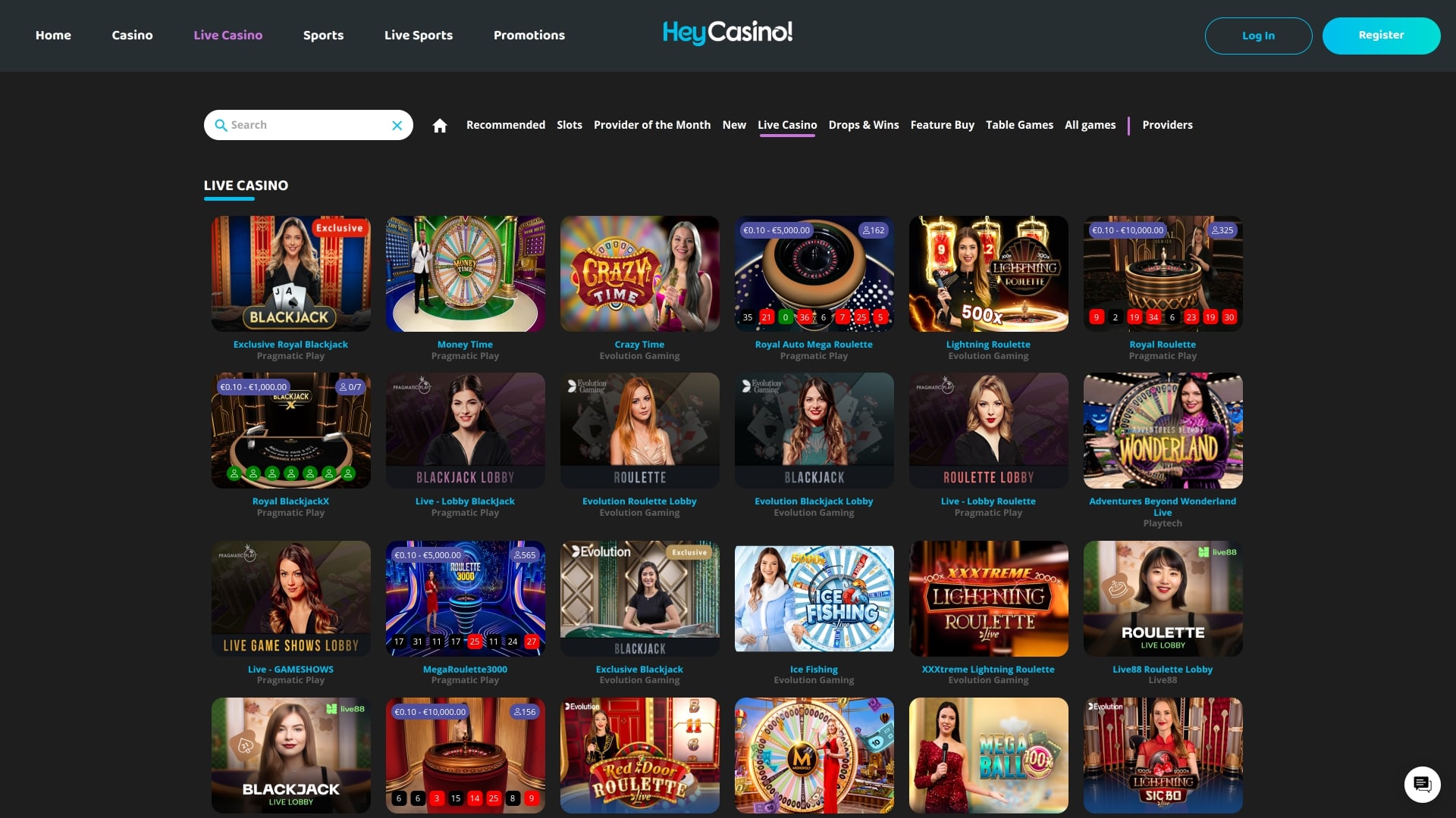 Croupier en direct Hey Casino Bureau