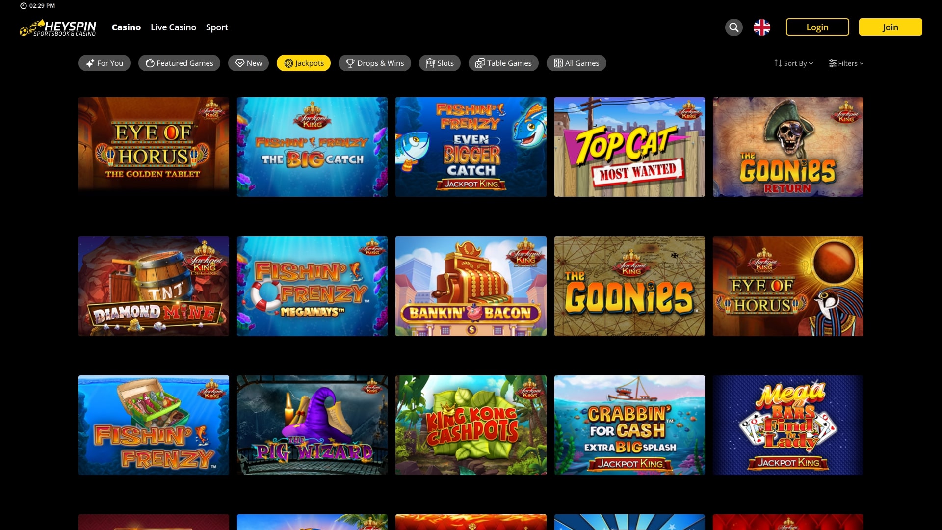 Jackpot HeySpin Casino Bureau