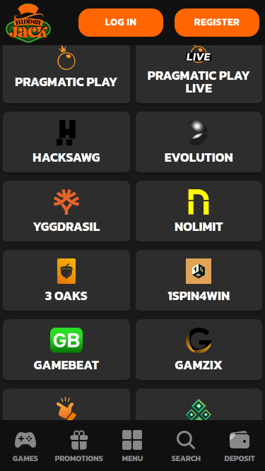 Développeurs de jeux de la version bureau de Hidden Jack Casino