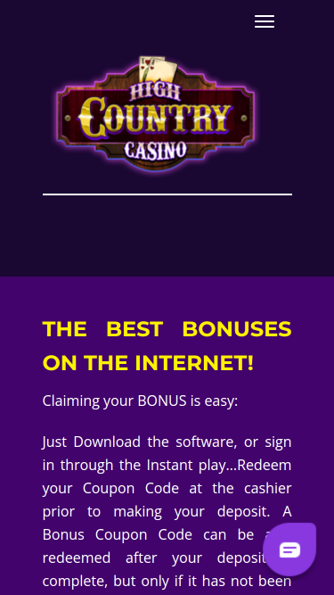 Mobile Aktionen von High Country Casino