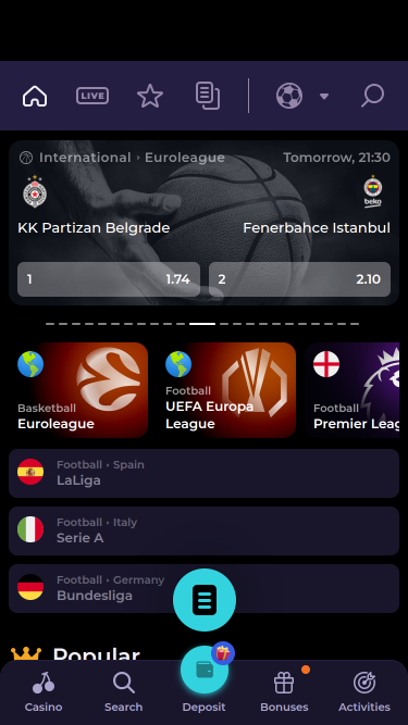 Sports mobiles du casino High Fly Bet