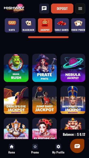 Jackpot dell'immagine mobile del casinò Highway