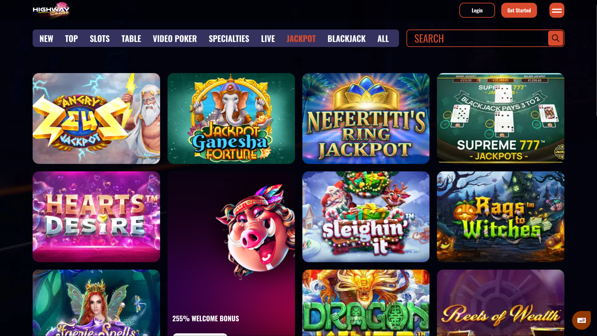 Jackpot de bureau du casino Highway