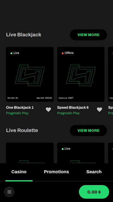 Casino mobile Hillo avec croupiers en direct