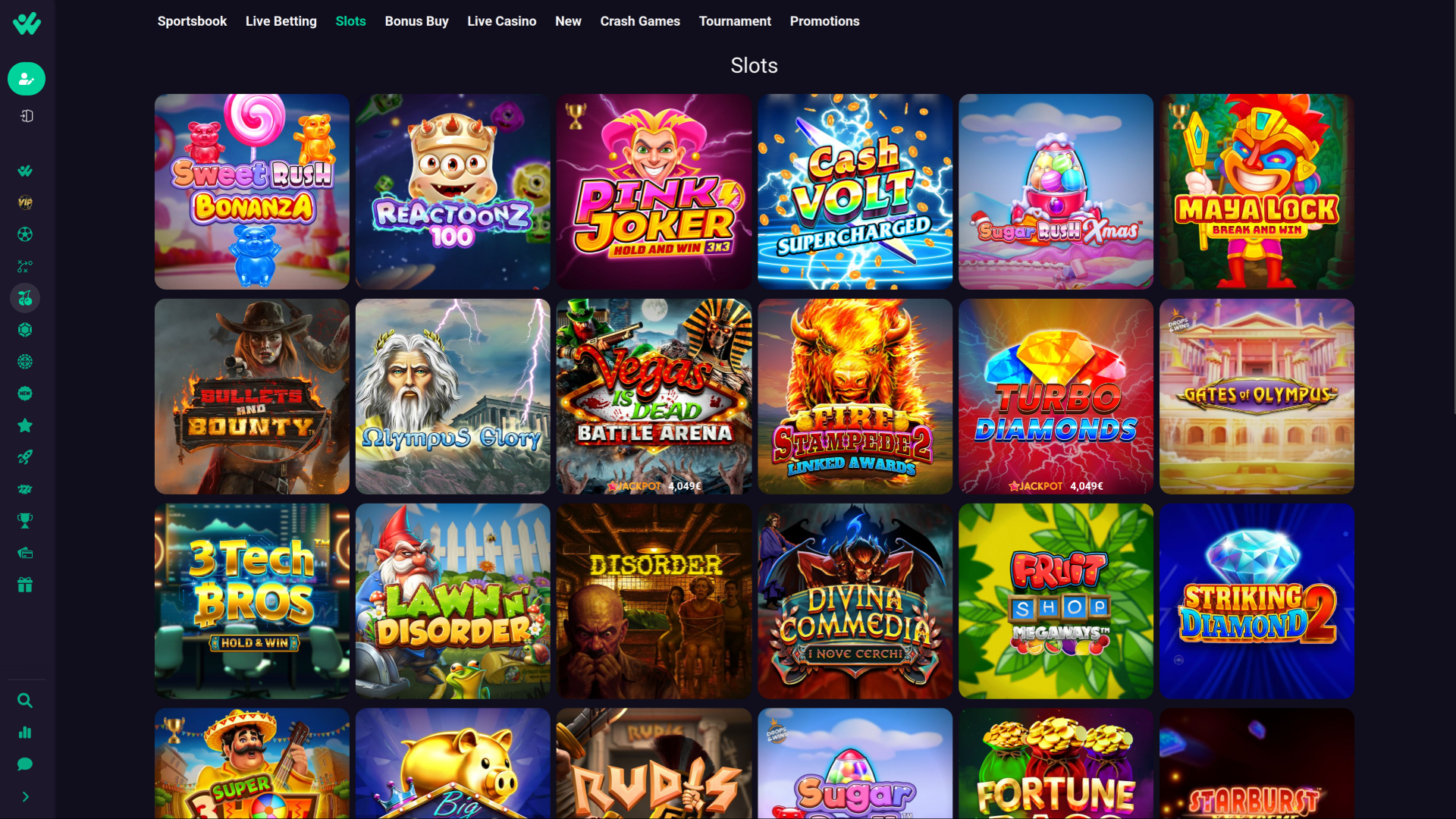 Jeux de casino Hiper Win sur ordinateur