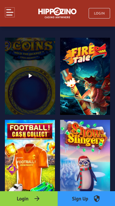 Jeux mobiles du casino Hippozino