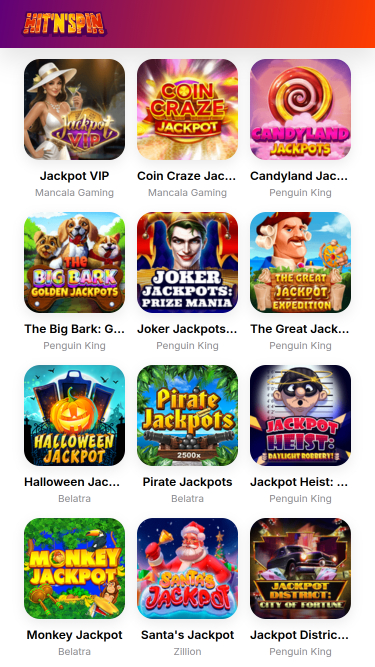 Jackpot mobile du casino Hitnspin