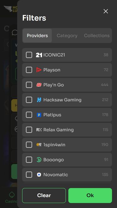 Desarrolladores de juegos móviles de HolyLuck Casino