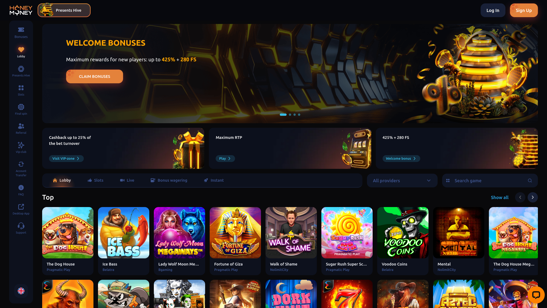 Игры казино Honey Money для настольных компьютеров