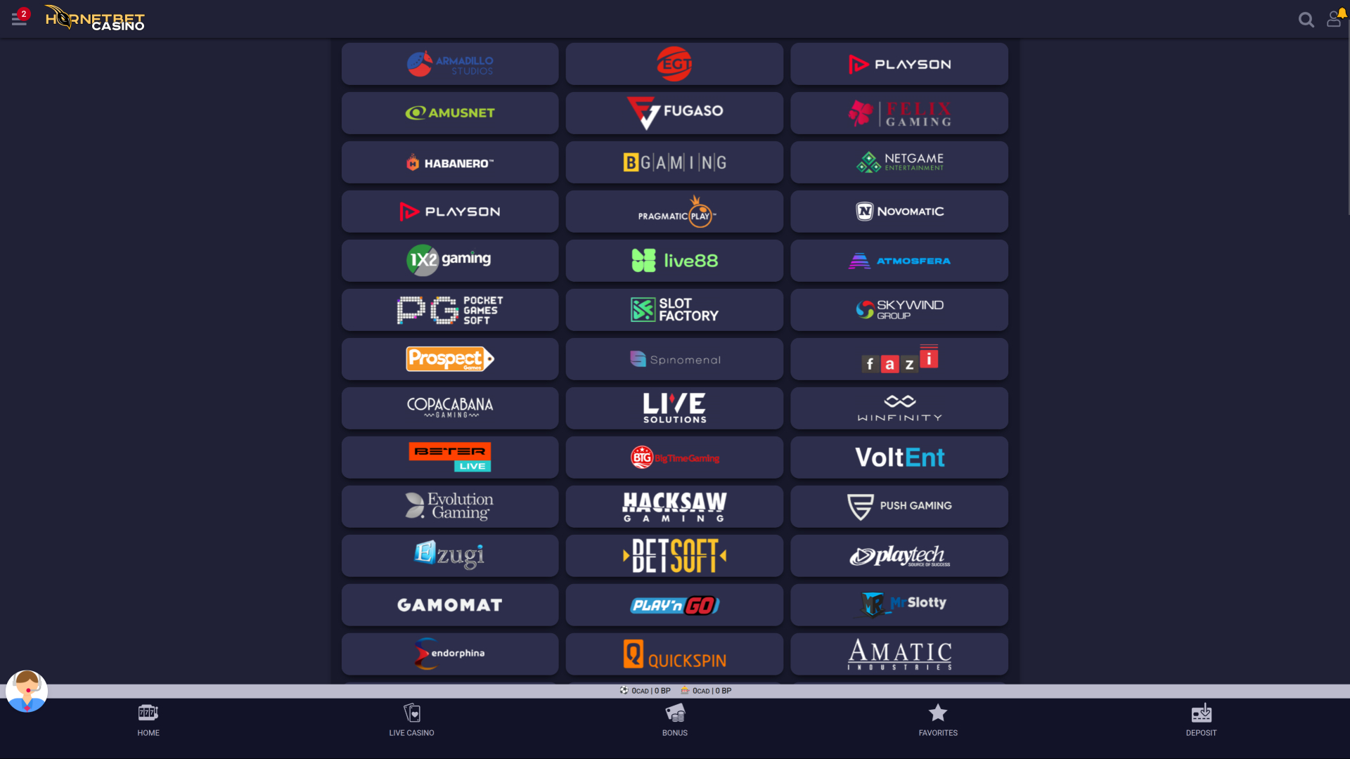 Разработчики настольных игр для казино Hornetbet