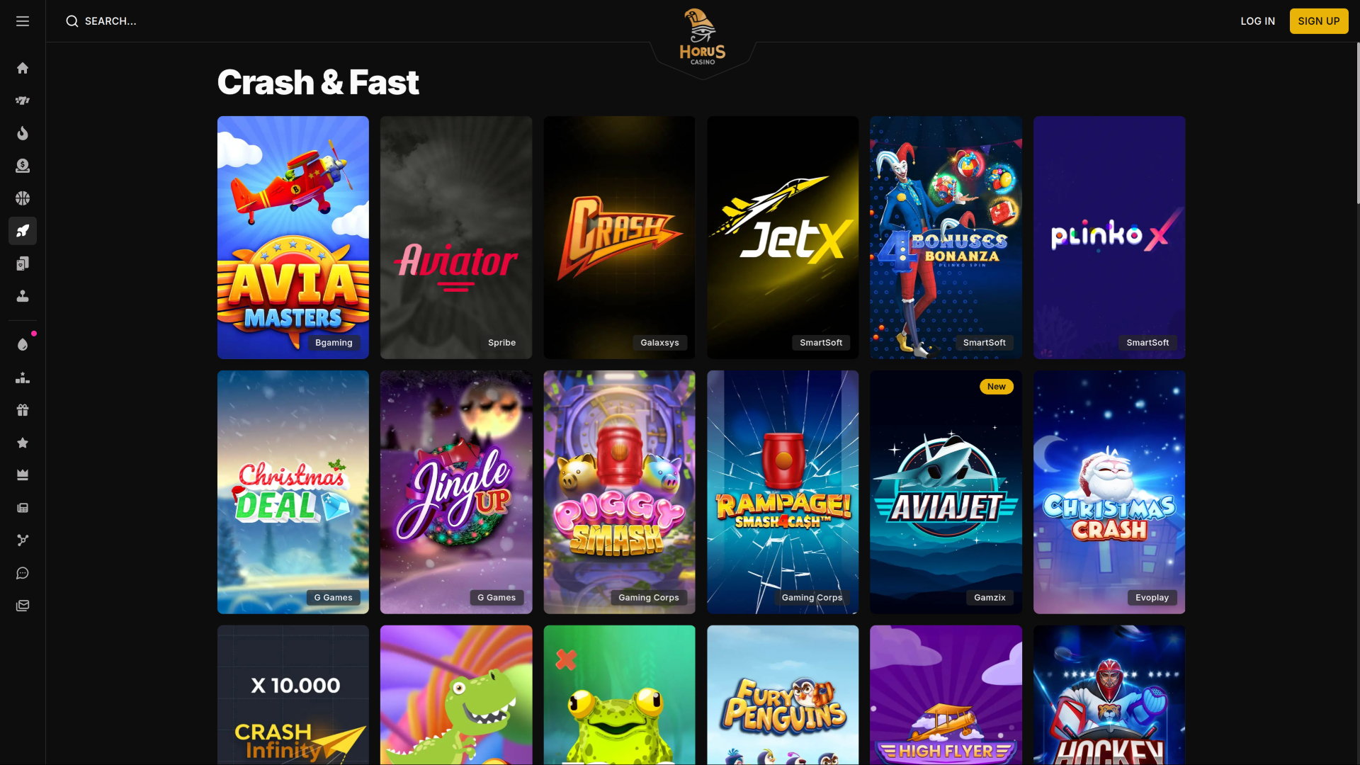 El escritorio del casino Horus se bloquea y se bloquea rápidamente