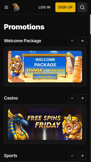 Promociones móviles del Casino Horus