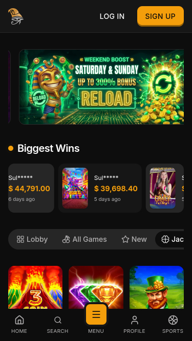 Horus Casino Mobile Jackpot