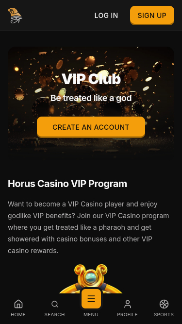 Horus Casino Mobile VIP
