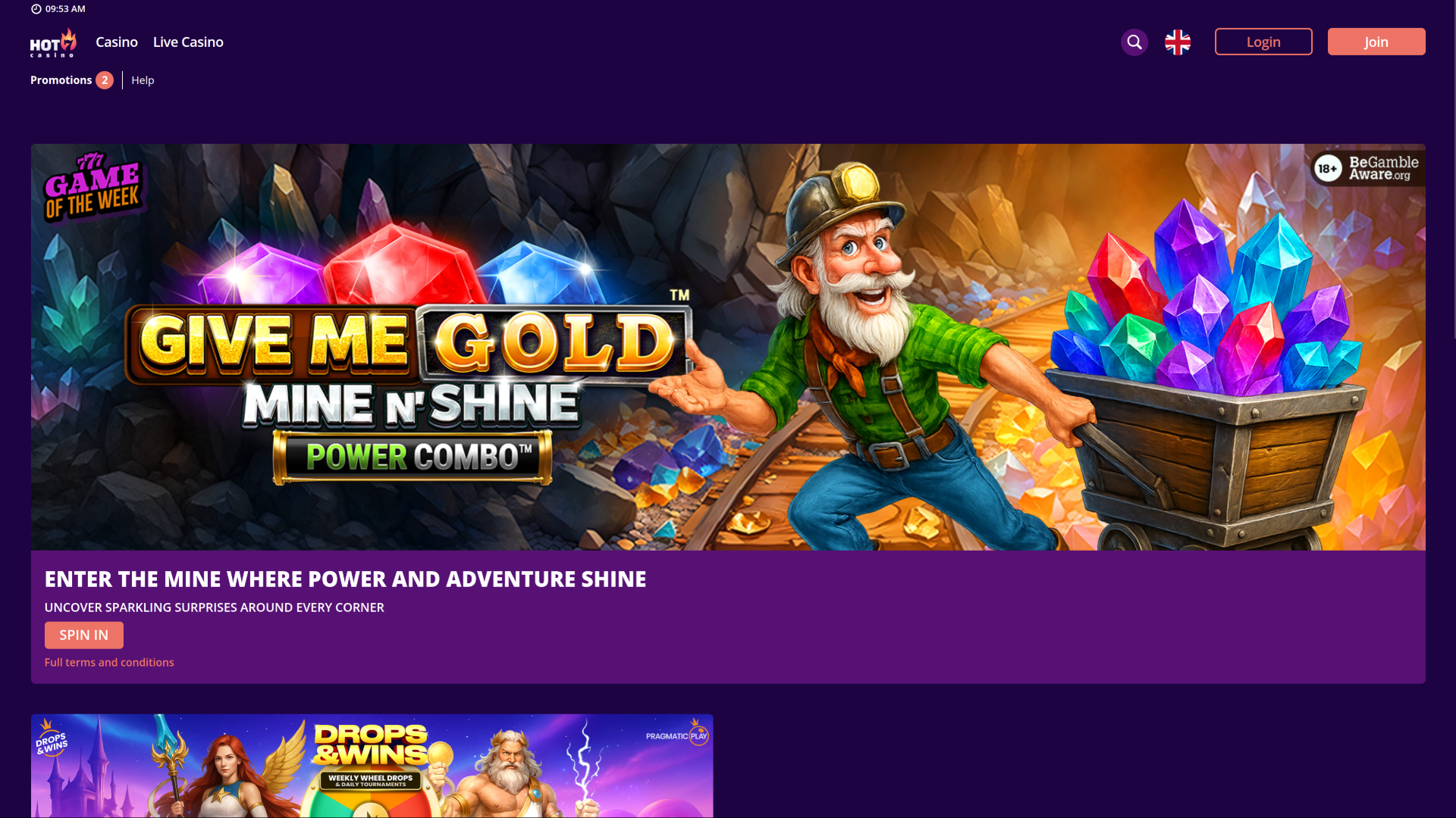 Promotions Hot7 Casino sur ordinateur