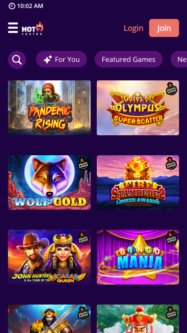 Hot7 Casino Mobile : Gains et Chutes