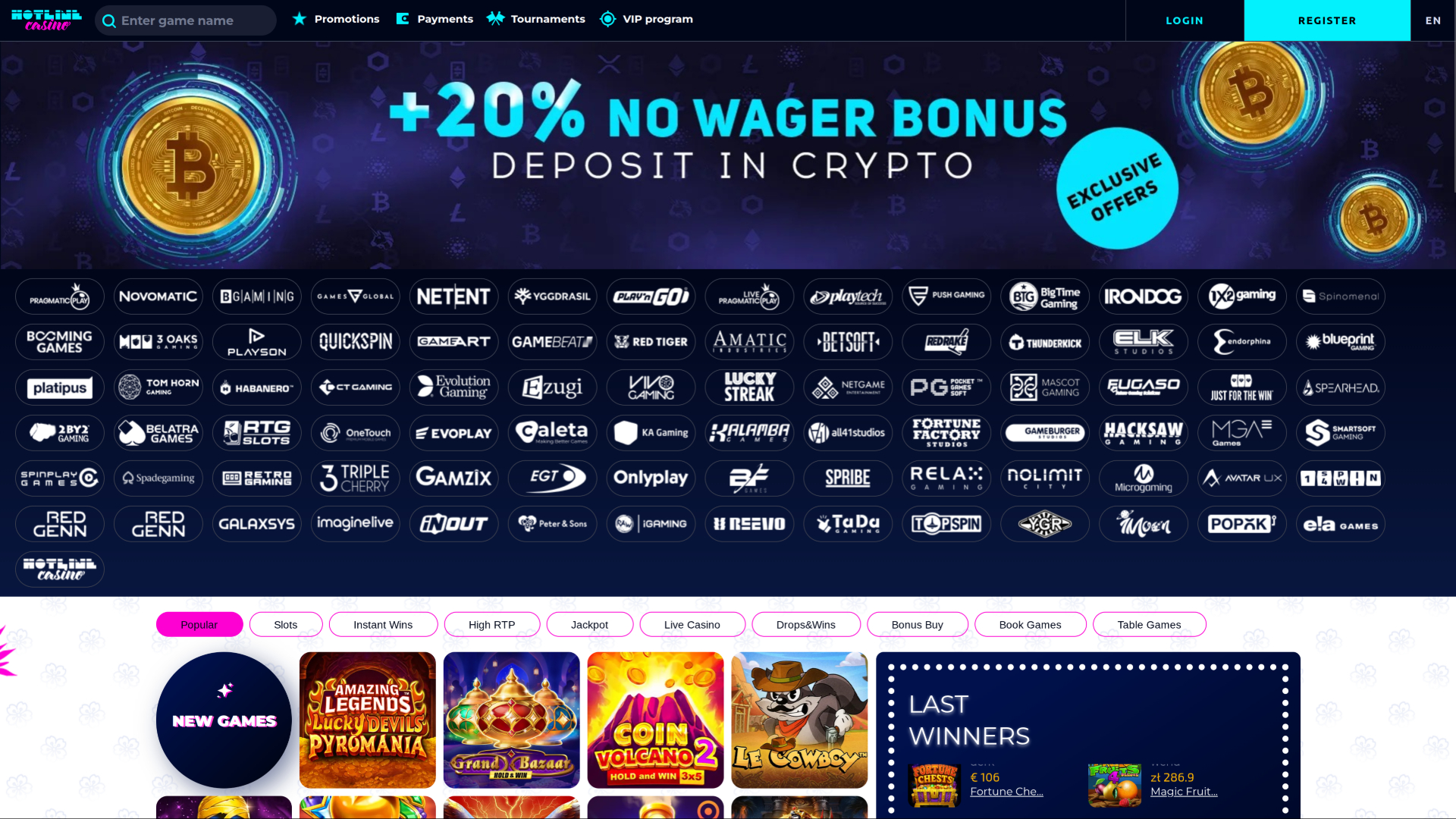 Développeurs de jeux de casino pour ordinateur avec Hotline