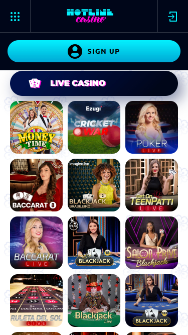 Casino mobile avec croupier en direct via Hotline