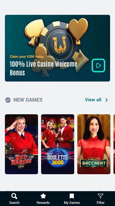 Casino mobile Howzit avec croupier en direct