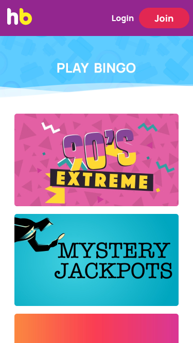 Bingo mobile du casino Hunky Bingo