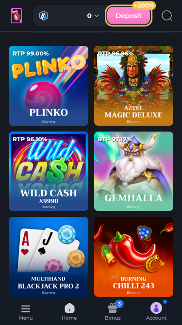 Jeux mobiles de casino Hunnyplay