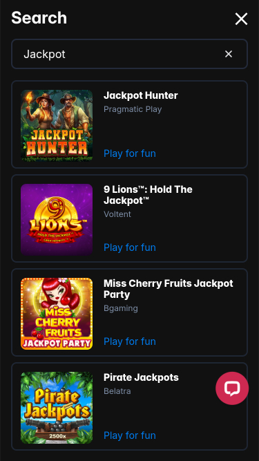 Jackpot mobile de Hype Casino