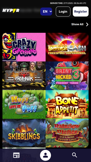 Giochi per dispositivi mobili Hyper Casino