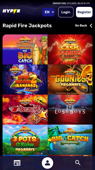 Jackpot mobile di Hyper Casino