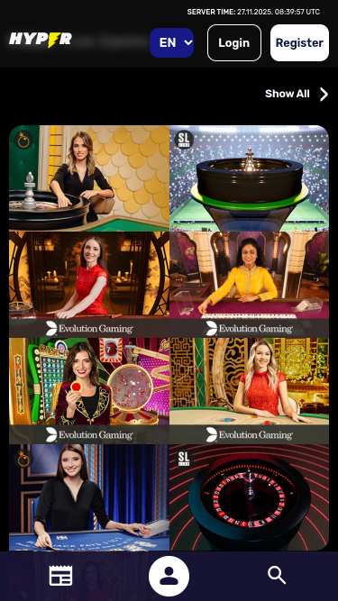 Hyper Casino Mobile Live Dealer