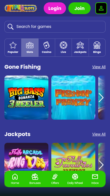 Giochi per cellulari Hyper Slots Casino