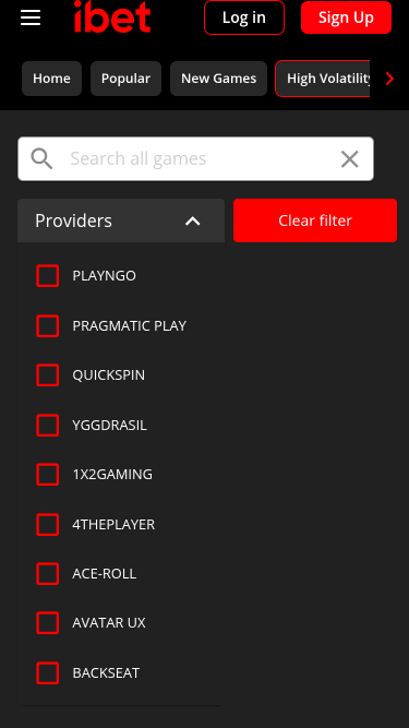 Sviluppatori di giochi per dispositivi mobili iBet Casino
