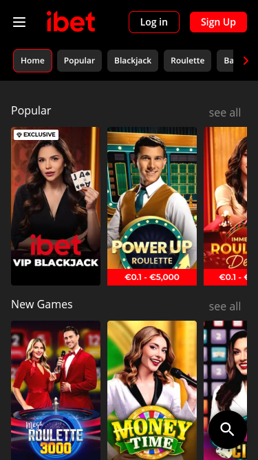 iBet Casino Mobile Live Dealer