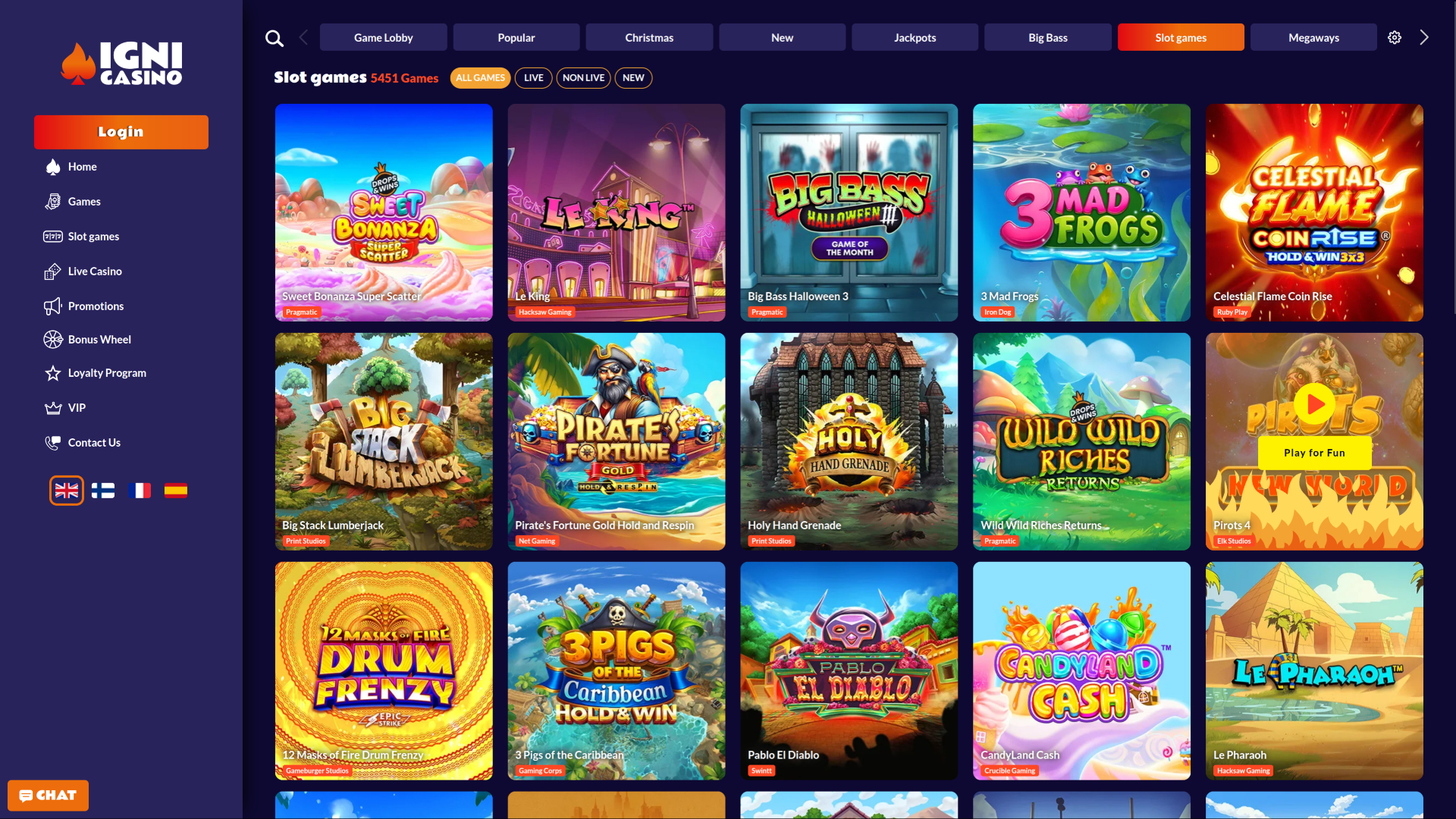 Настольные игры Igni Casino