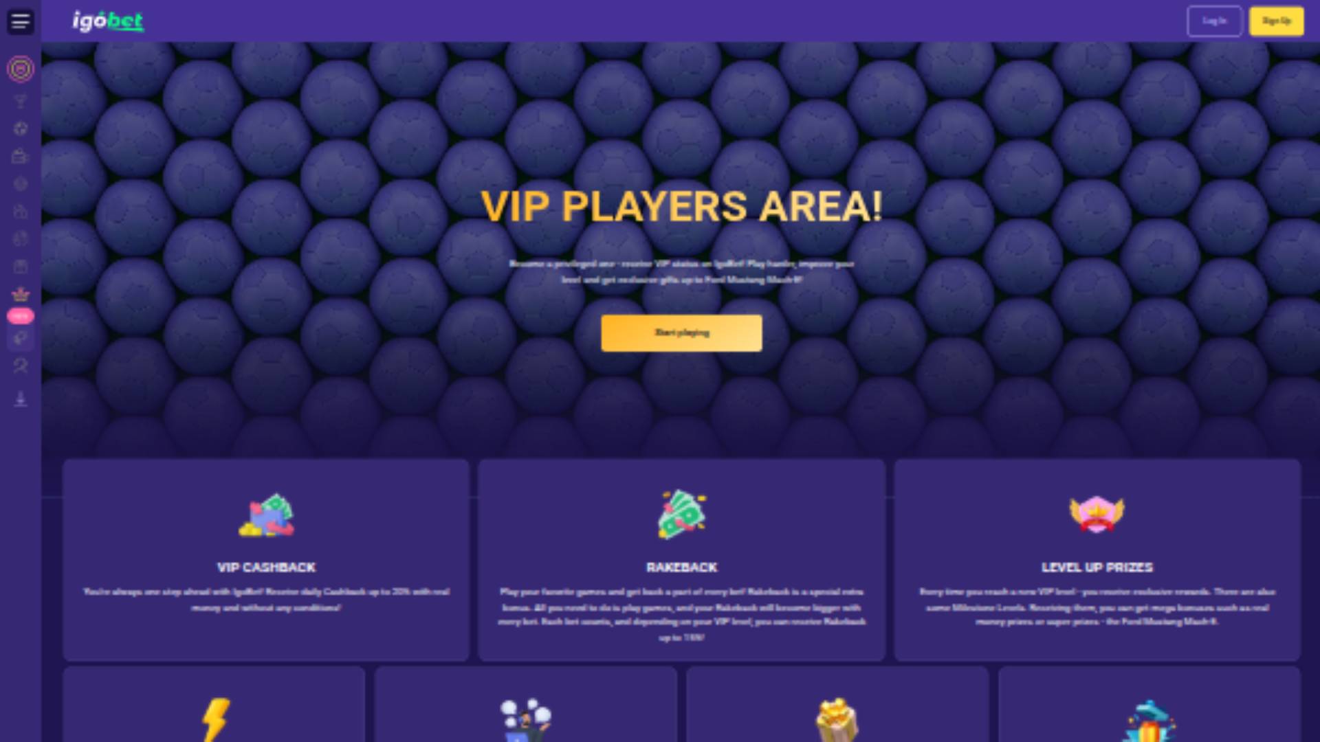 IgoBet Casino Live VIP Escritorio