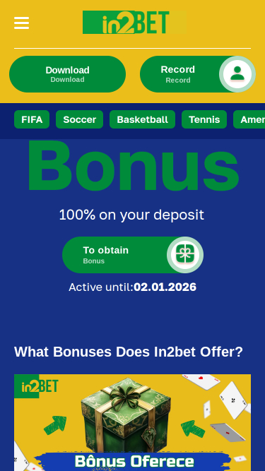 Promotions mobiles du casino in2Bet