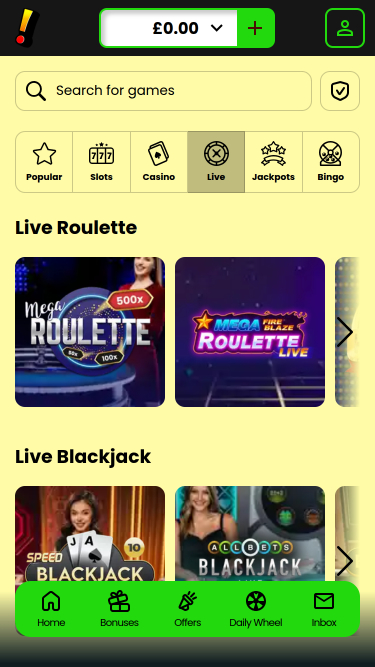 Incredible Spins Casino Мобильное казино с живым дилером