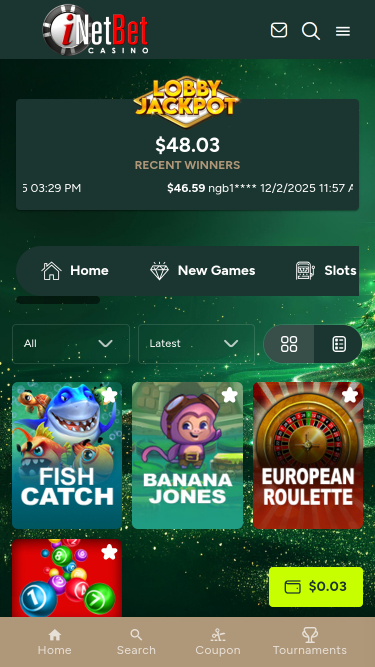 INetBet Casino Mobile Specialty
