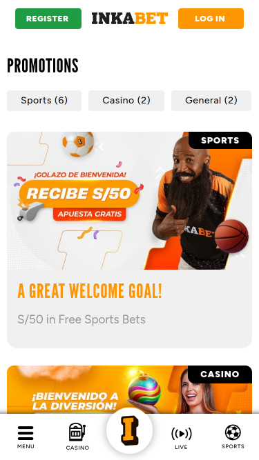 Promotions mobiles du casino Inkabet