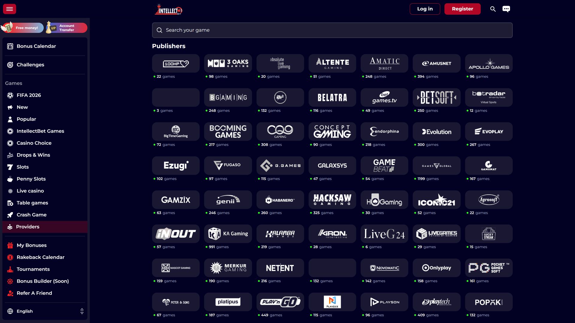 Intellectbet Casino Desktop Game Developers