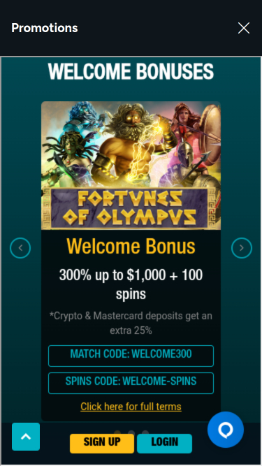 Promozioni mobile di Island Reels Casino